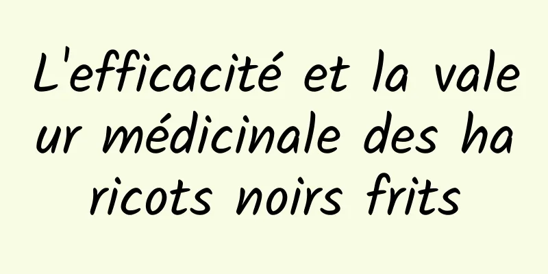 L'efficacité et la valeur médicinale des haricots noirs frits