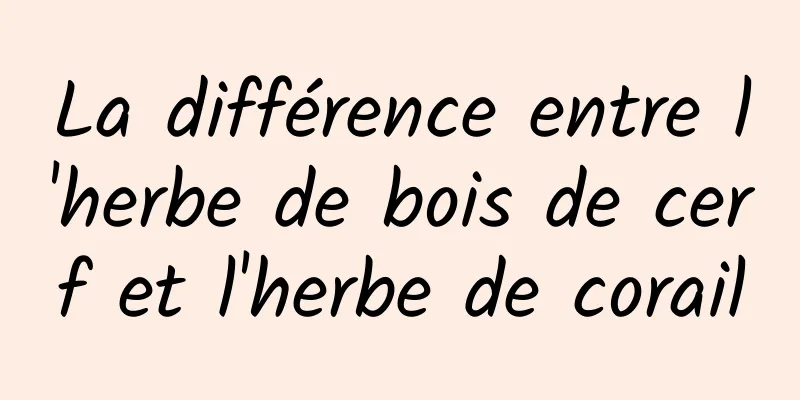 La différence entre l'herbe de bois de cerf et l'herbe de corail