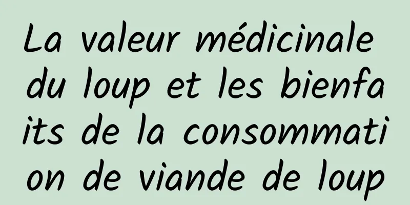 La valeur médicinale du loup et les bienfaits de la consommation de viande de loup