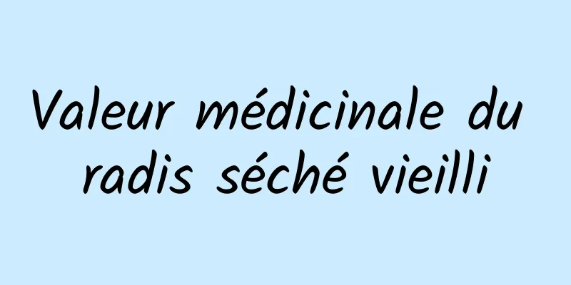 Valeur médicinale du radis séché vieilli