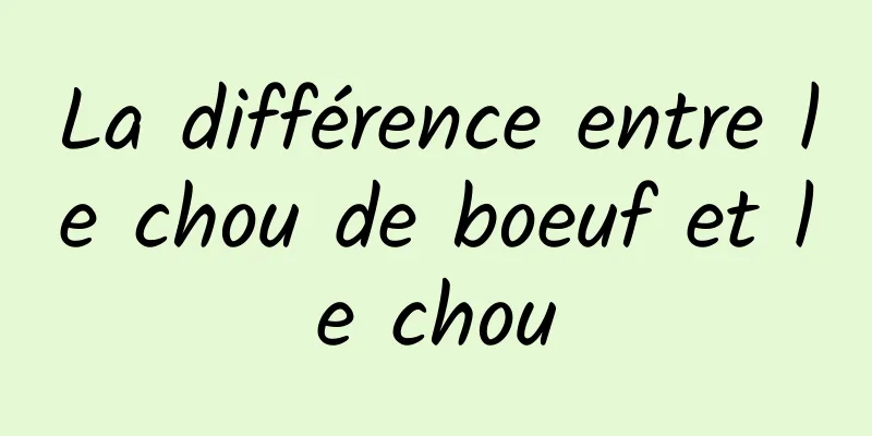 La différence entre le chou de boeuf et le chou