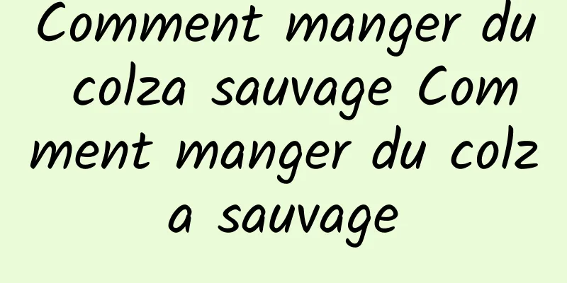 Comment manger du colza sauvage Comment manger du colza sauvage