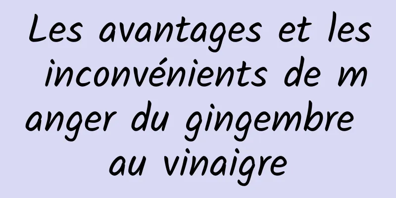 Les avantages et les inconvénients de manger du gingembre au vinaigre