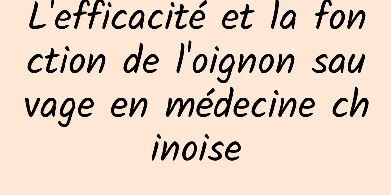 L'efficacité et la fonction de l'oignon sauvage en médecine chinoise