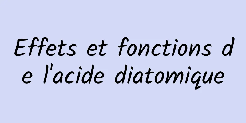 Effets et fonctions de l'acide diatomique