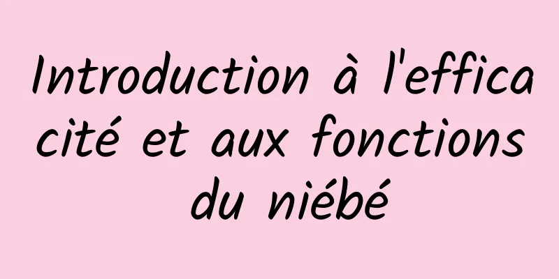 Introduction à l'efficacité et aux fonctions du niébé