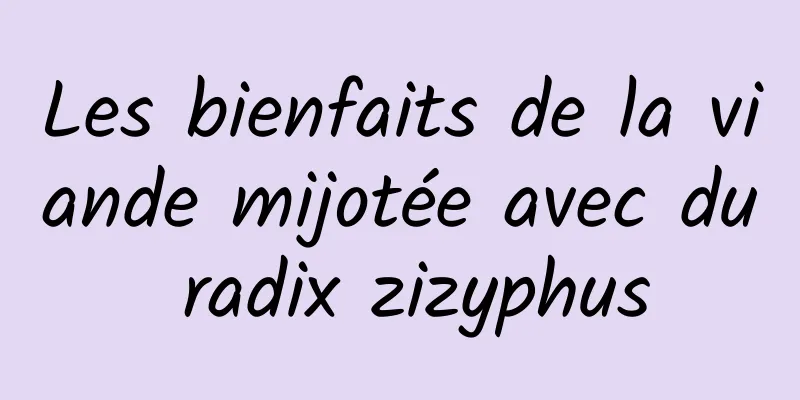 Les bienfaits de la viande mijotée avec du radix zizyphus