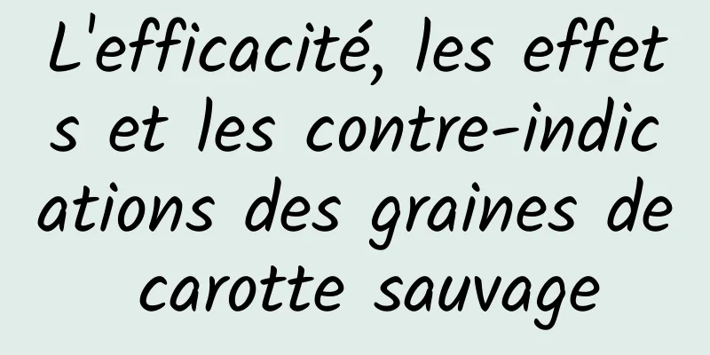 L'efficacité, les effets et les contre-indications des graines de carotte sauvage