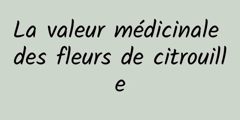 La valeur médicinale des fleurs de citrouille