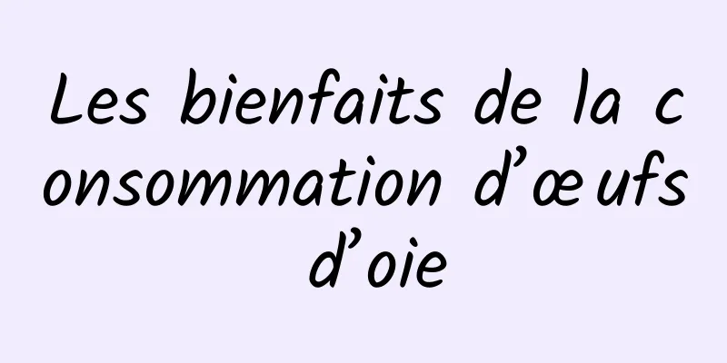 Les bienfaits de la consommation d’œufs d’oie