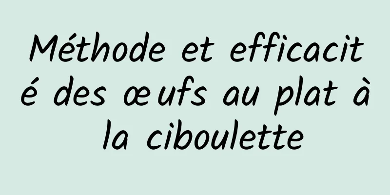 Méthode et efficacité des œufs au plat à la ciboulette