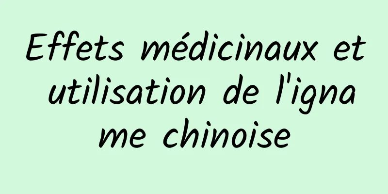 Effets médicinaux et utilisation de l'igname chinoise