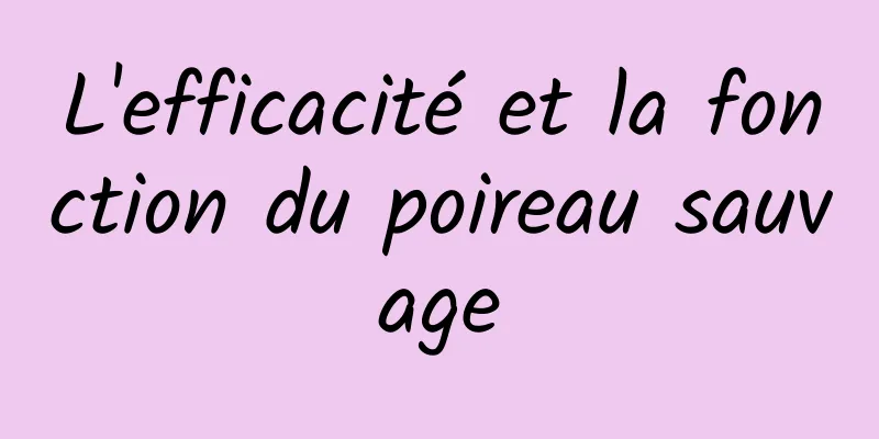 L'efficacité et la fonction du poireau sauvage