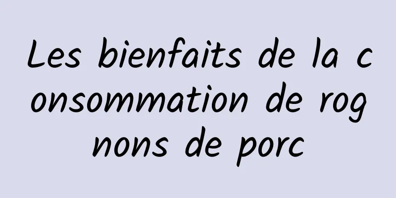 Les bienfaits de la consommation de rognons de porc