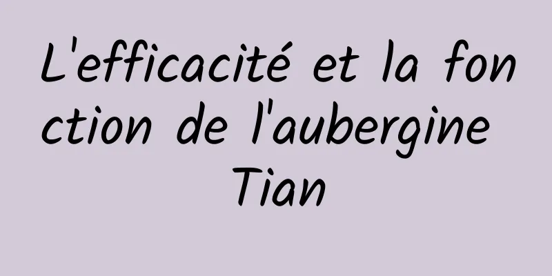 L'efficacité et la fonction de l'aubergine Tian