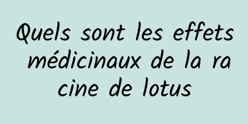 Quels sont les effets médicinaux de la racine de lotus