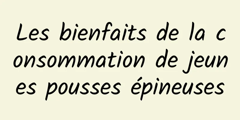 Les bienfaits de la consommation de jeunes pousses épineuses