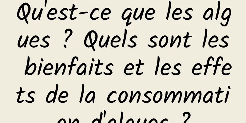 Qu'est-ce que les algues ? Quels sont les bienfaits et les effets de la consommation d'algues ?