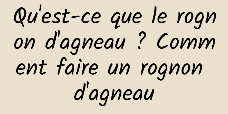 Qu'est-ce que le rognon d'agneau ? Comment faire un rognon d'agneau