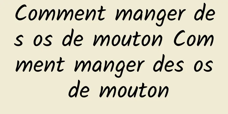 Comment manger des os de mouton Comment manger des os de mouton