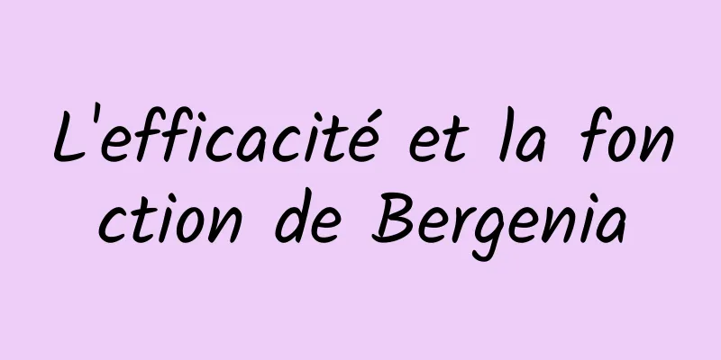 L'efficacité et la fonction de Bergenia