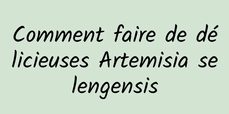 Comment faire de délicieuses Artemisia selengensis