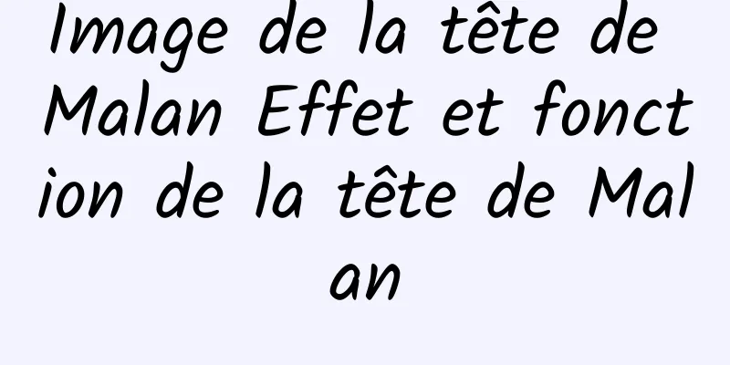 Image de la tête de Malan Effet et fonction de la tête de Malan