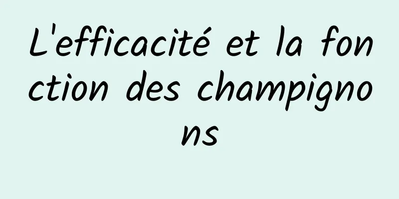 L'efficacité et la fonction des champignons