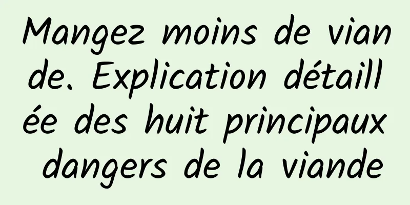 Mangez moins de viande. Explication détaillée des huit principaux dangers de la viande