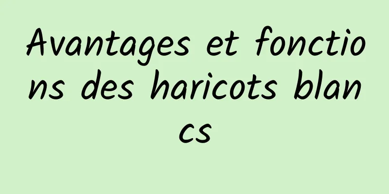 Avantages et fonctions des haricots blancs