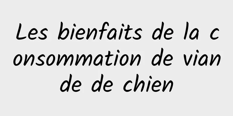 Les bienfaits de la consommation de viande de chien