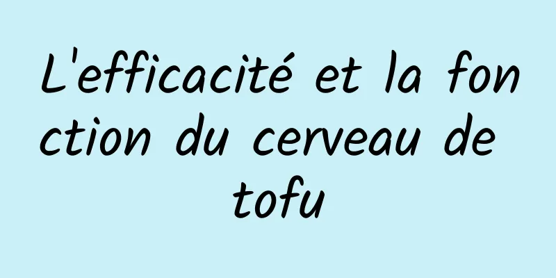 L'efficacité et la fonction du cerveau de tofu