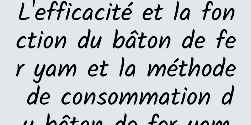 L'efficacité et la fonction du bâton de fer yam et la méthode de consommation du bâton de fer yam