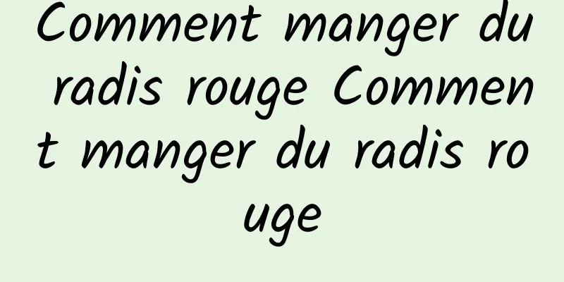 Comment manger du radis rouge Comment manger du radis rouge