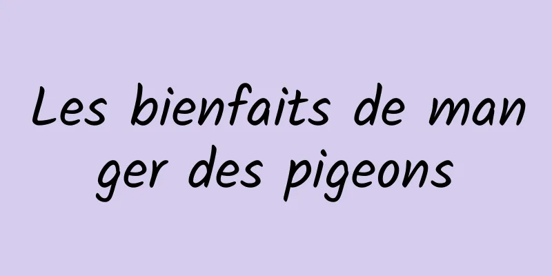 Les bienfaits de manger des pigeons