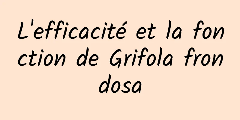 L'efficacité et la fonction de Grifola frondosa