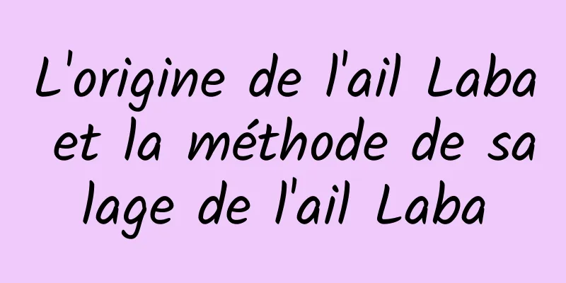 L'origine de l'ail Laba et la méthode de salage de l'ail Laba