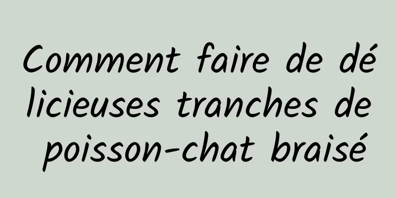 Comment faire de délicieuses tranches de poisson-chat braisé