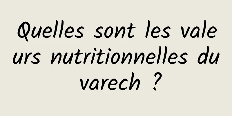 Quelles sont les valeurs nutritionnelles du varech ?