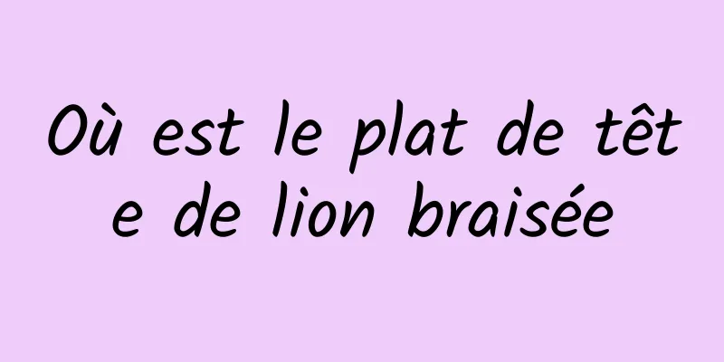 Où est le plat de tête de lion braisée