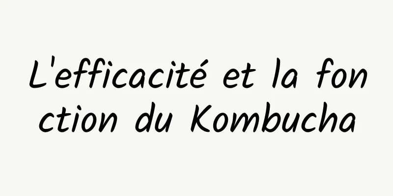 L'efficacité et la fonction du Kombucha