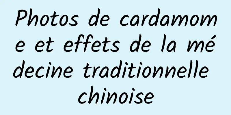 Photos de cardamome et effets de la médecine traditionnelle chinoise