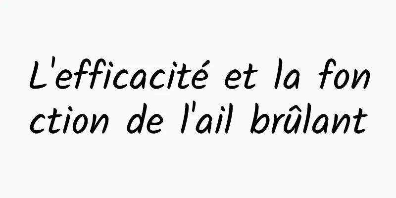 L'efficacité et la fonction de l'ail brûlant