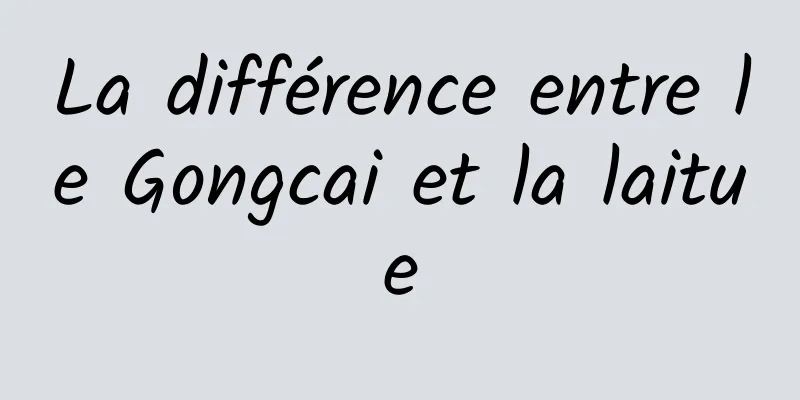 La différence entre le Gongcai et la laitue