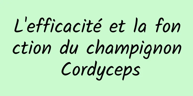 L'efficacité et la fonction du champignon Cordyceps