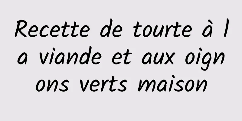 Recette de tourte à la viande et aux oignons verts maison