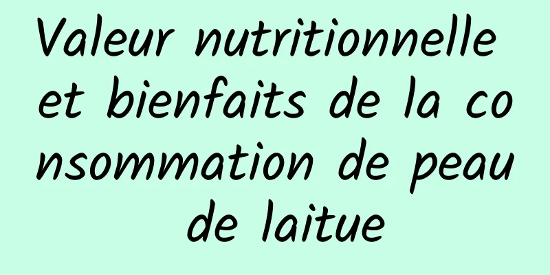 Valeur nutritionnelle et bienfaits de la consommation de peau de laitue