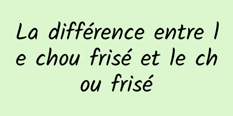 La différence entre le chou frisé et le chou frisé