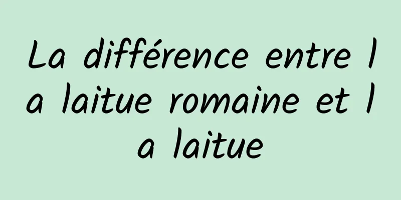 La différence entre la laitue romaine et la laitue