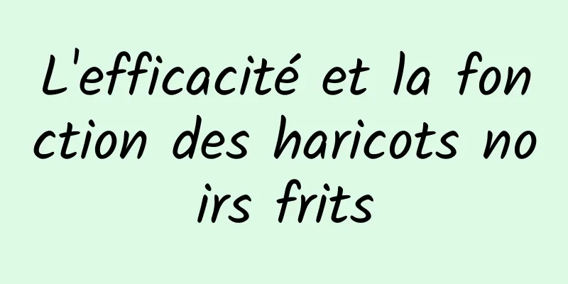 L'efficacité et la fonction des haricots noirs frits